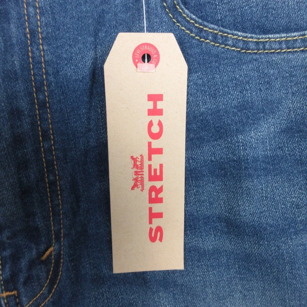 Levis Jeans Mens‎ 38x32 Blue 505 Regular Straight Faded Stretch Denim Pants NEW